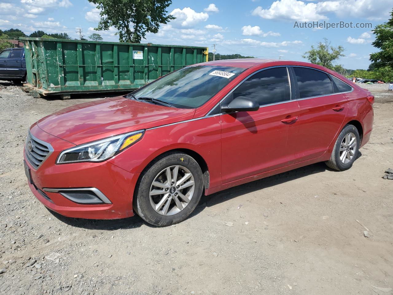 2017 Hyundai Sonata Se Красный vin: 5NPE24AFXHH595903