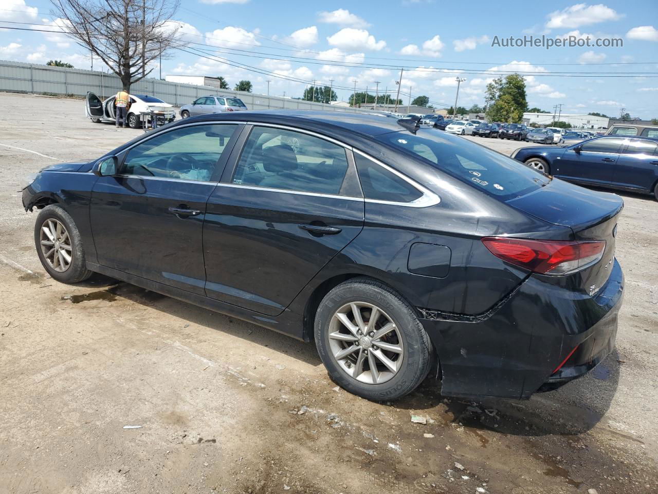 2018 Hyundai Sonata Se Черный vin: 5NPE24AFXJH643115