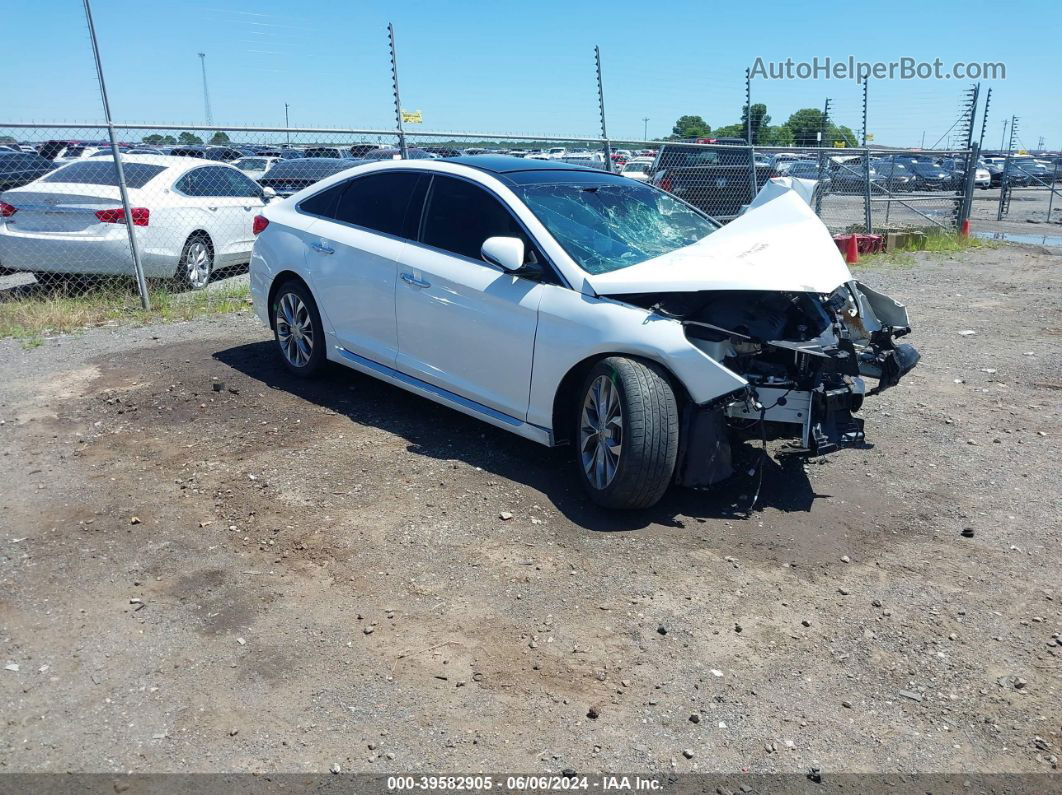 2017 Hyundai Sonata Limited 2.0t White vin: 5NPE34AB0HH478700