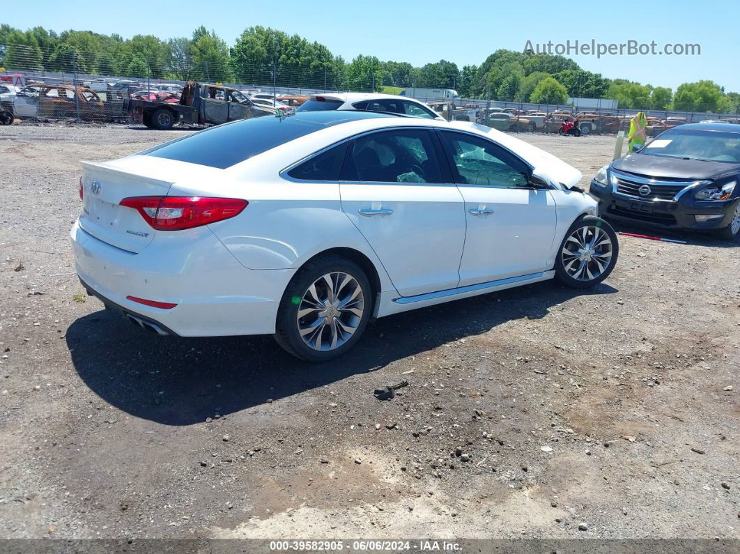 2017 Hyundai Sonata Limited 2.0t White vin: 5NPE34AB0HH478700