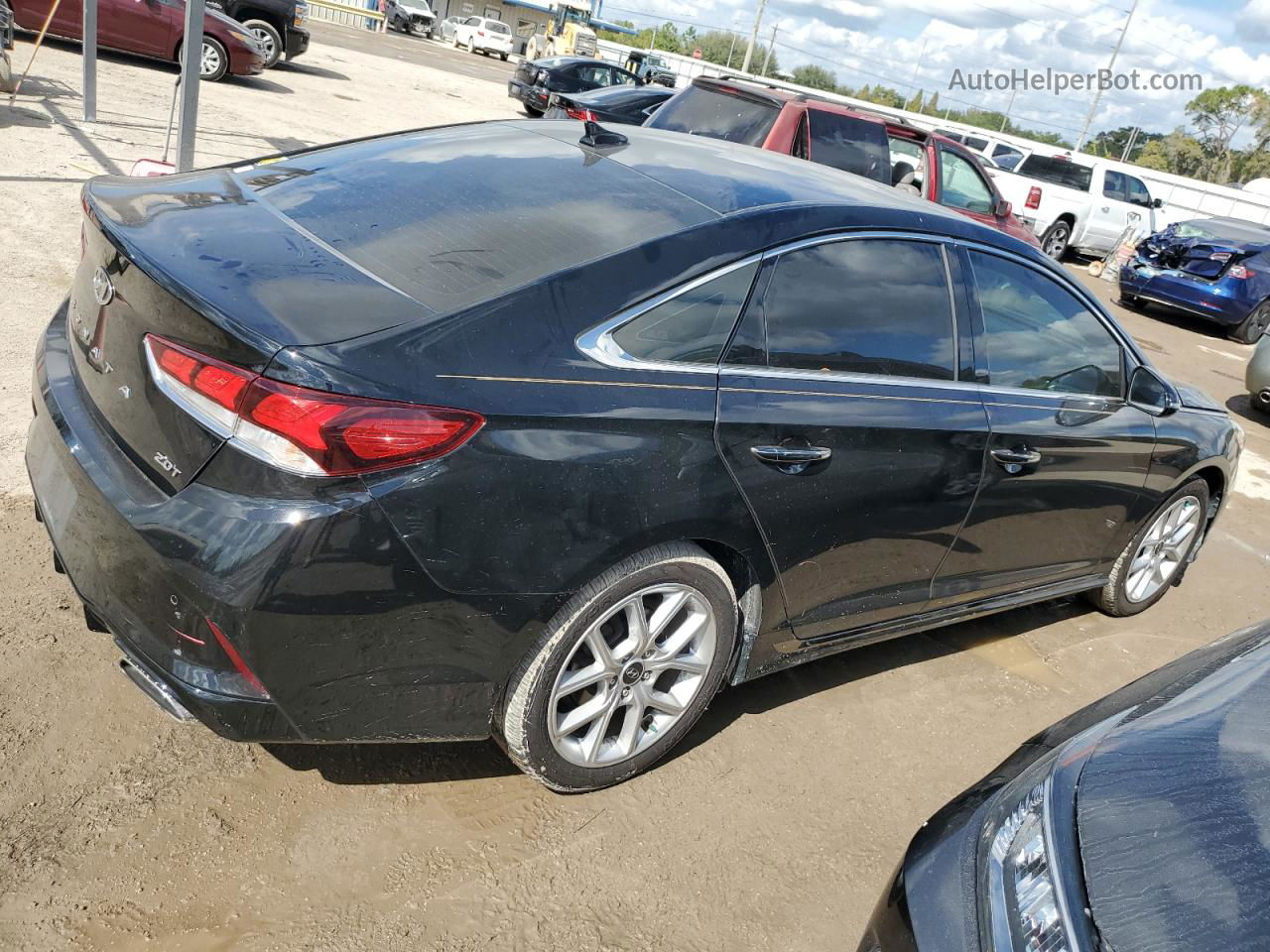 2018 Hyundai Sonata Sport Черный vin: 5NPE34AB0JH686288