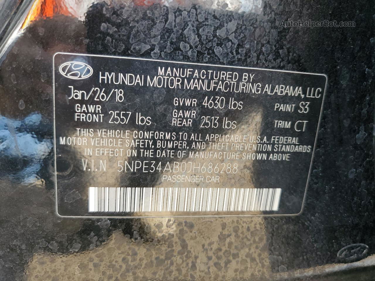 2018 Hyundai Sonata Sport Black vin: 5NPE34AB0JH686288