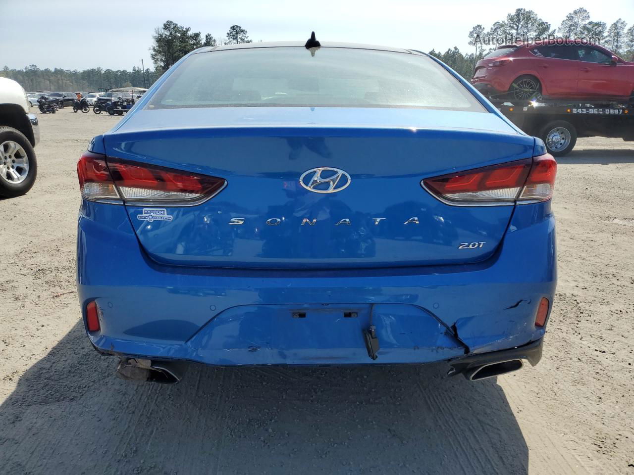 2018 Hyundai Sonata Sport Blue vin: 5NPE34AB0JH716504