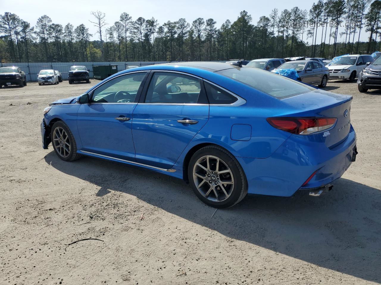 2018 Hyundai Sonata Sport Blue vin: 5NPE34AB0JH716504