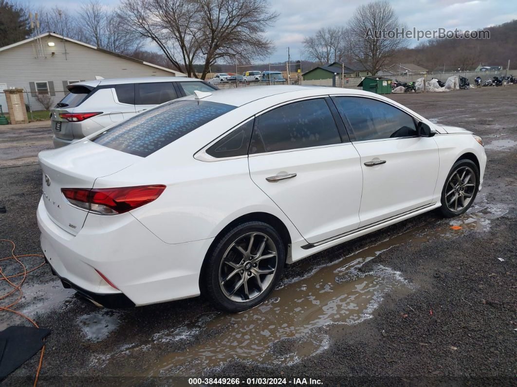 2018 Hyundai Sonata Sport 2.0t White vin: 5NPE34AB2JH693713