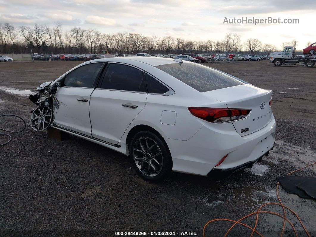 2018 Hyundai Sonata Sport 2.0t White vin: 5NPE34AB2JH693713