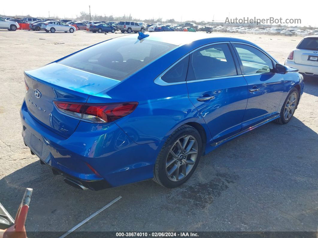 2018 Hyundai Sonata Sport 2.0t Blue vin: 5NPE34AB3JH611021