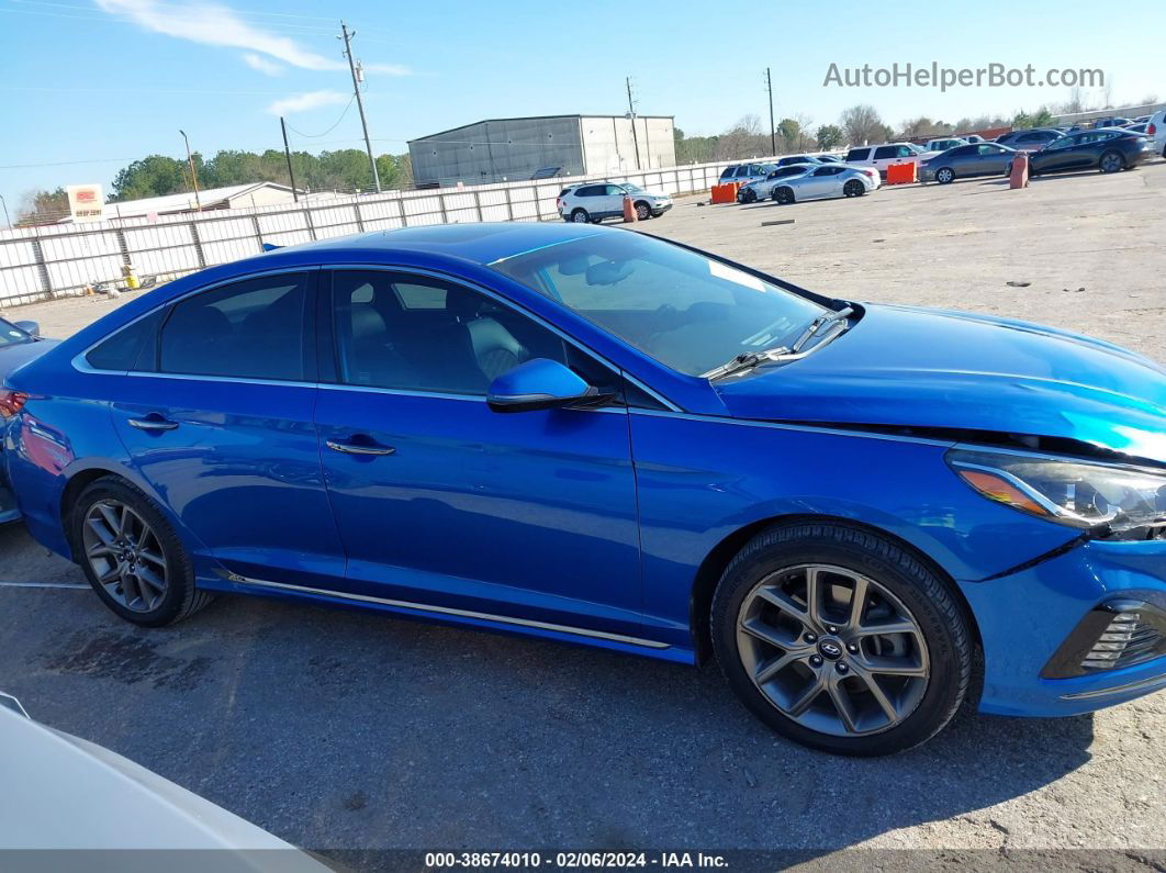 2018 Hyundai Sonata Sport 2.0t Blue vin: 5NPE34AB3JH611021