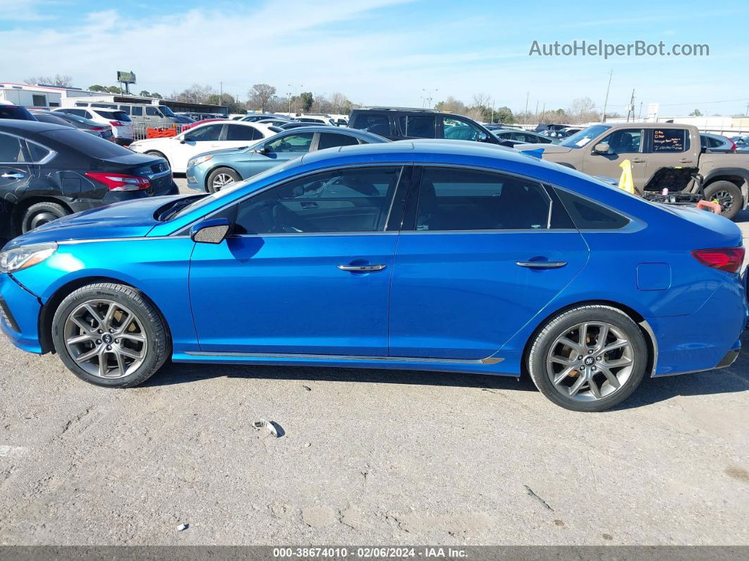 2018 Hyundai Sonata Sport 2.0t Blue vin: 5NPE34AB3JH611021