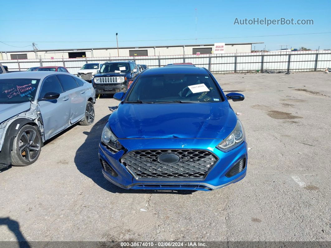 2018 Hyundai Sonata Sport 2.0t Синий vin: 5NPE34AB3JH611021