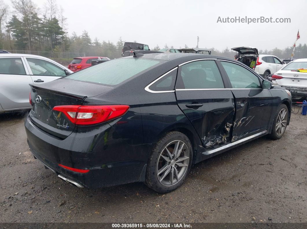 2017 Hyundai Sonata Sport 2.0t Black vin: 5NPE34AB4HH561918