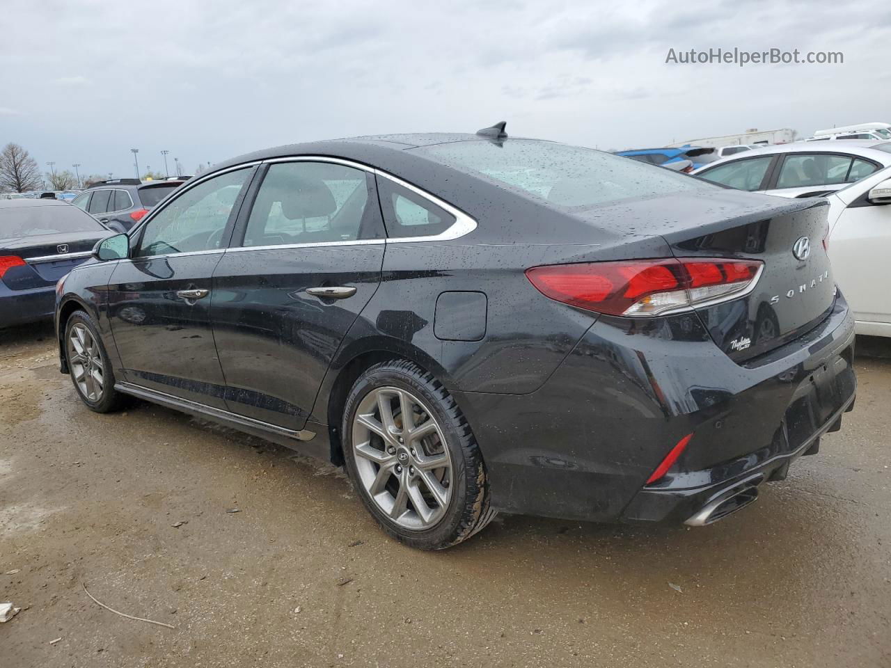 2018 Hyundai Sonata Sport Черный vin: 5NPE34AB4JH712259