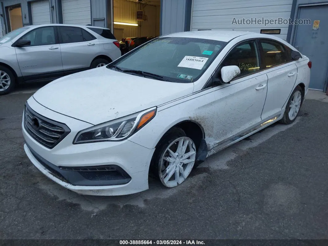 2017 Hyundai Sonata Sport 2.0t White vin: 5NPE34AB5HH457664