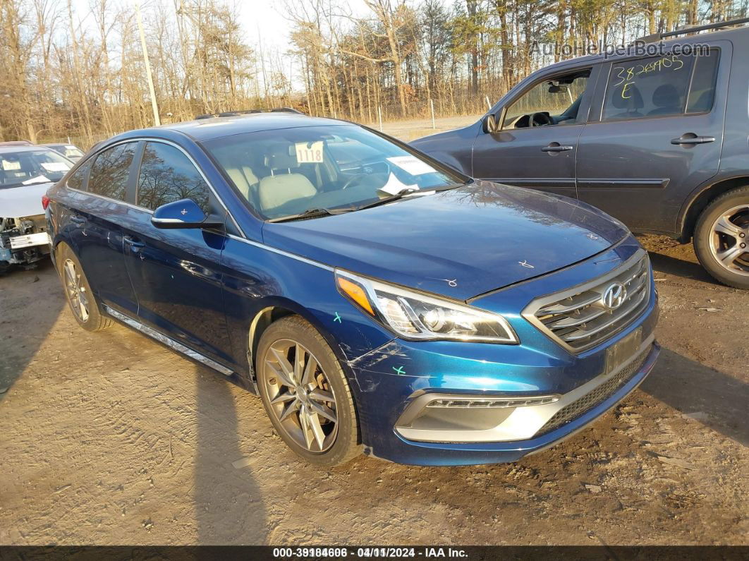 2017 Hyundai Sonata Sport 2.0t Blue vin: 5NPE34AB5HH457910