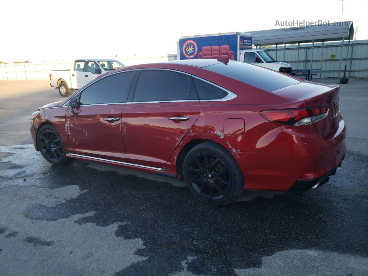 2018 Hyundai Sonata Sport Red vin: 5NPE34AB7JH679483