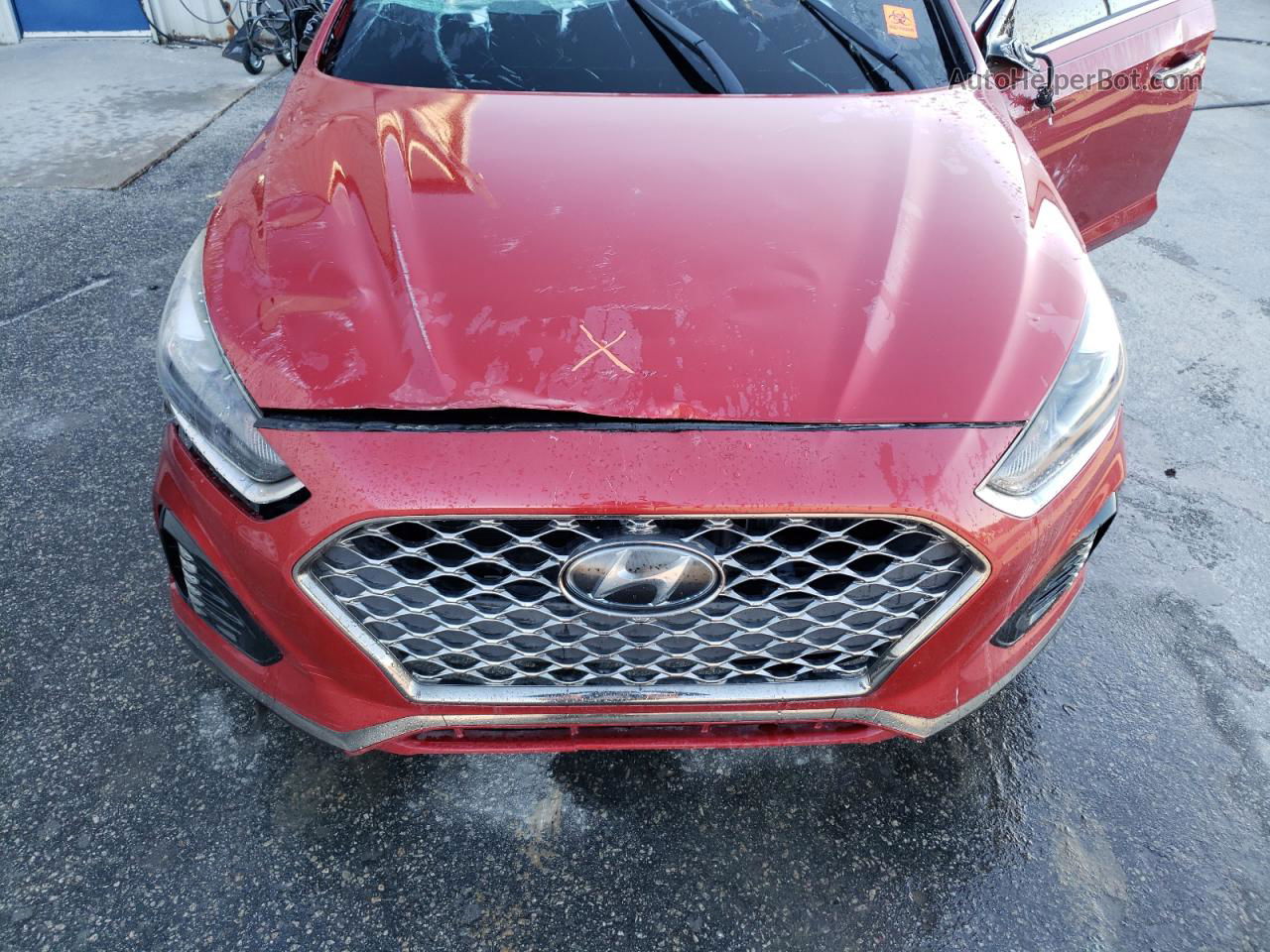 2018 Hyundai Sonata Sport Red vin: 5NPE34AB7JH679483