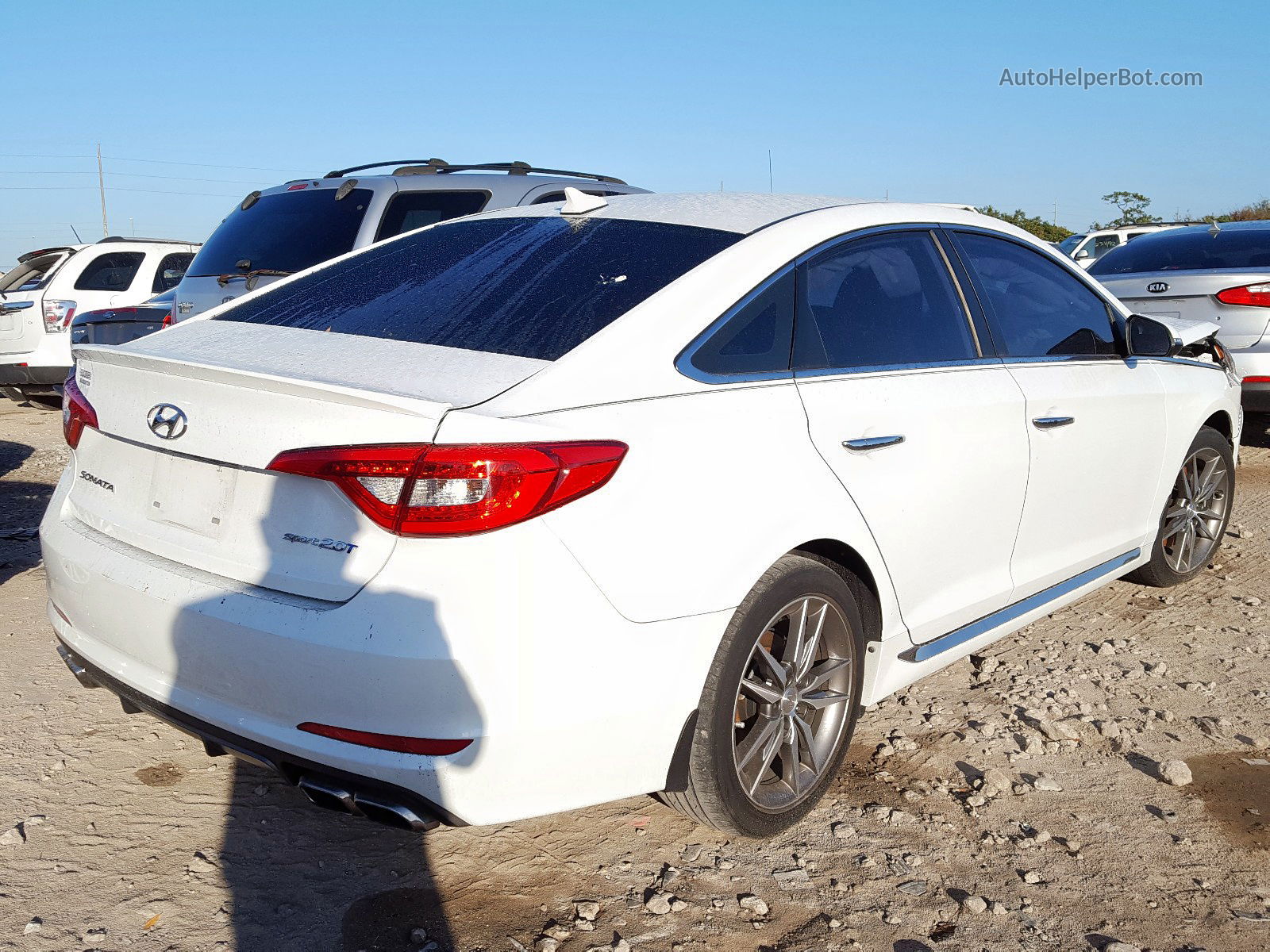 2015 Hyundai Sonata Sport Белый vin: 5NPE34AB8FH100430