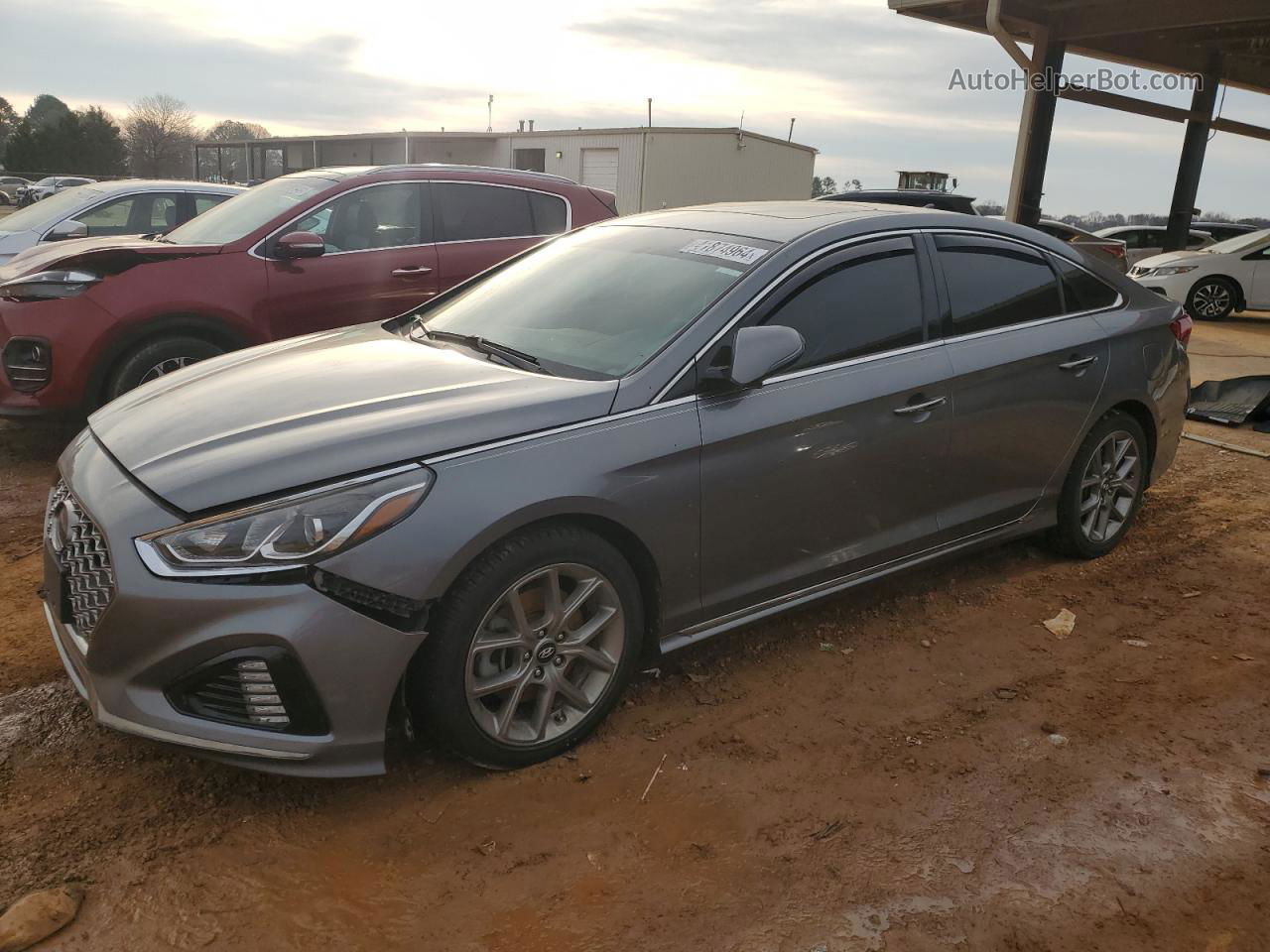 2018 Hyundai Sonata Sport Серый vin: 5NPE34AB8JH633922