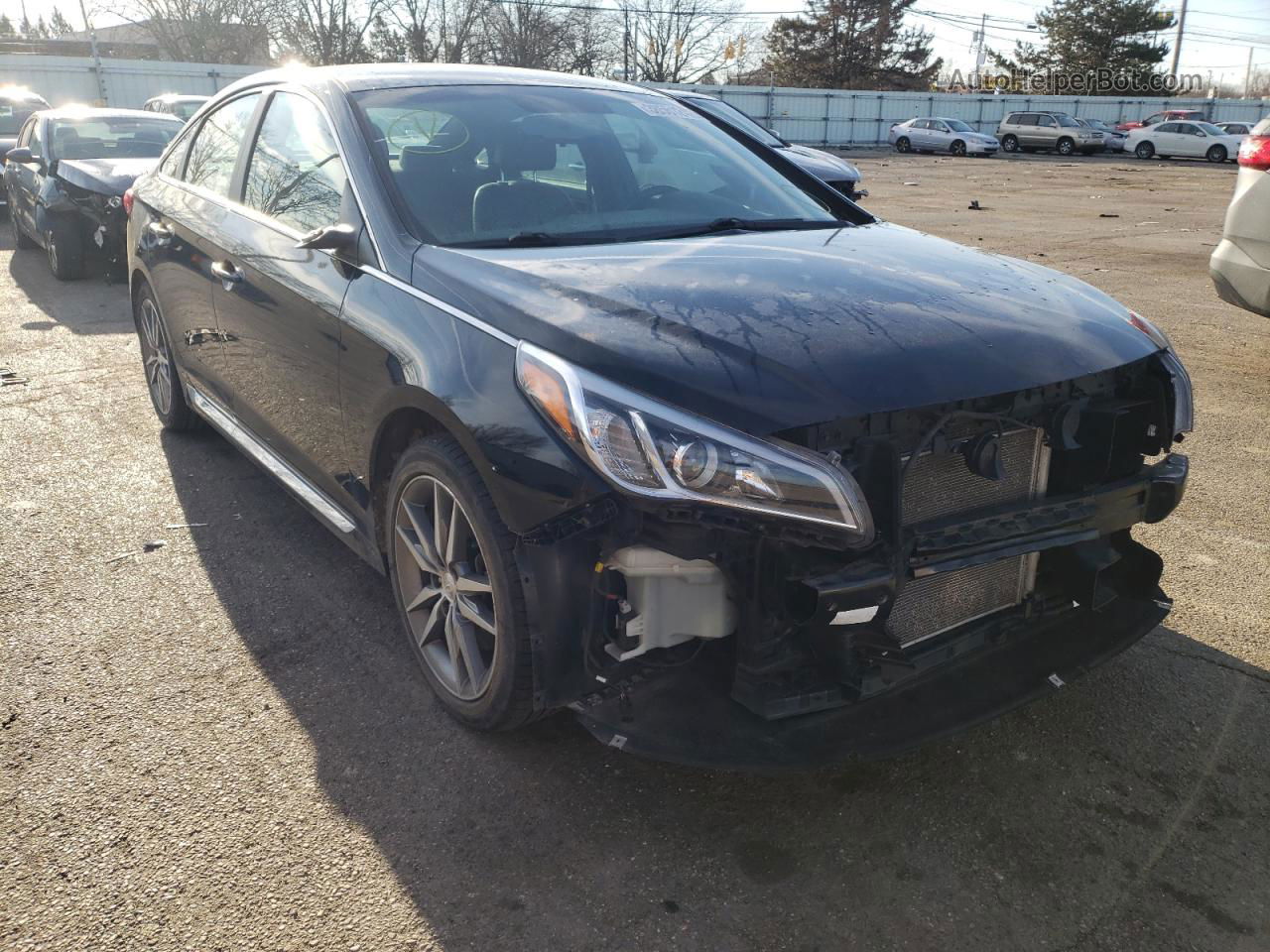 2017 Hyundai Sonata Sport Black vin: 5NPE34AB9HH539512