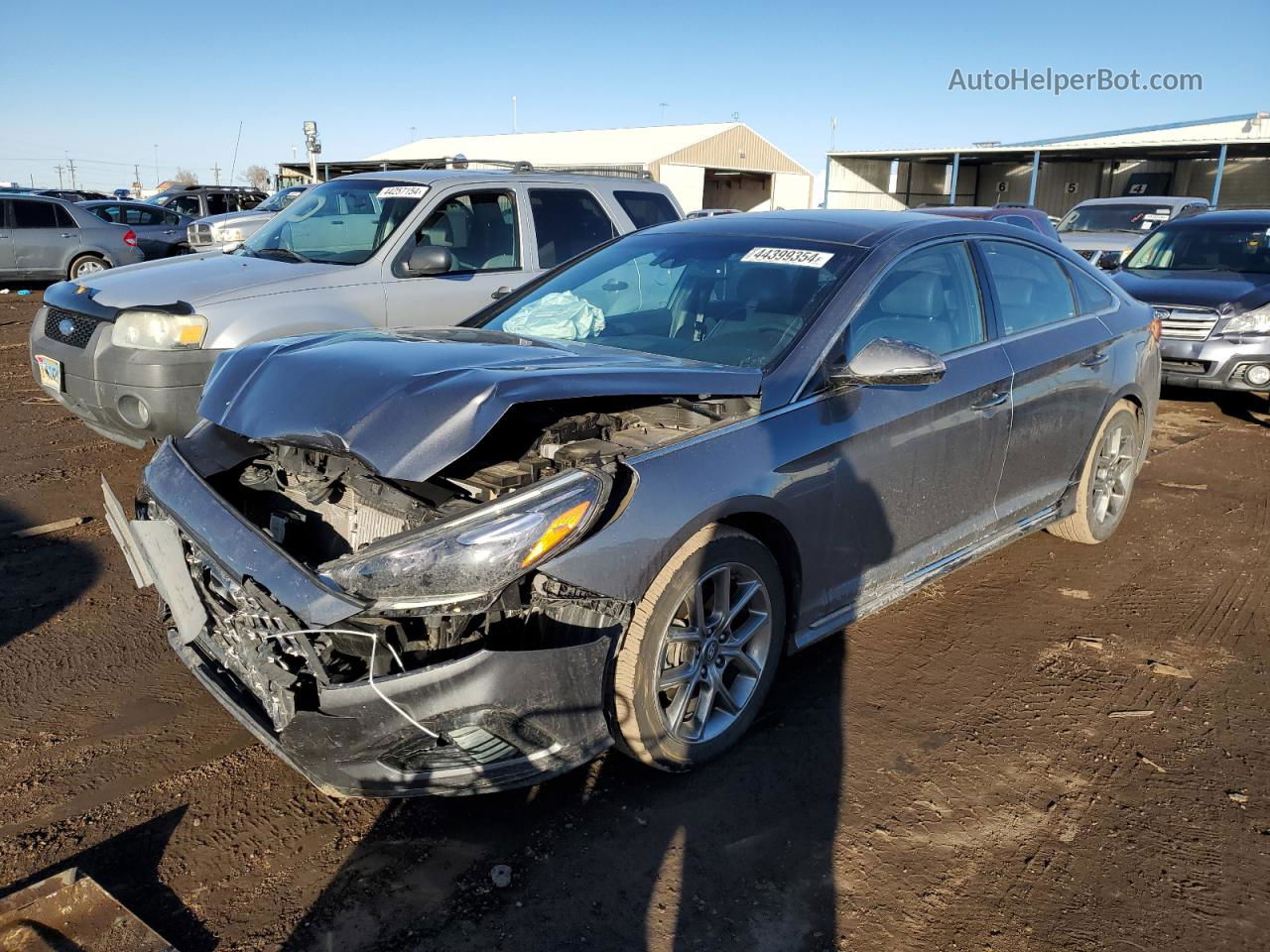 2018 Hyundai Sonata Sport Gray vin: 5NPE34AB9JH704030