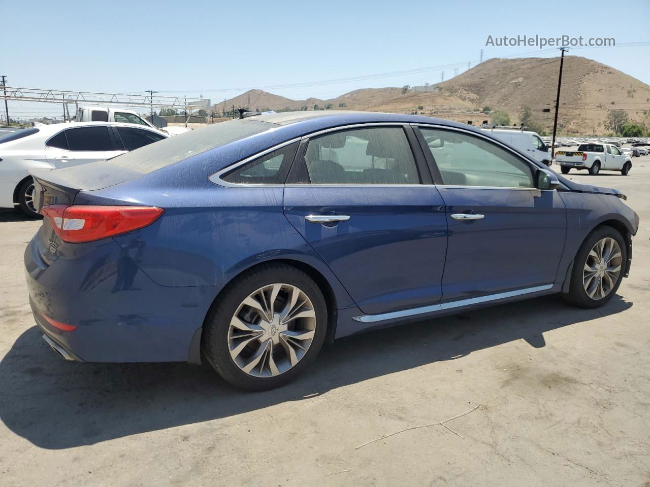 2015 Hyundai Sonata Sport Blue vin: 5NPE34ABXFH143683