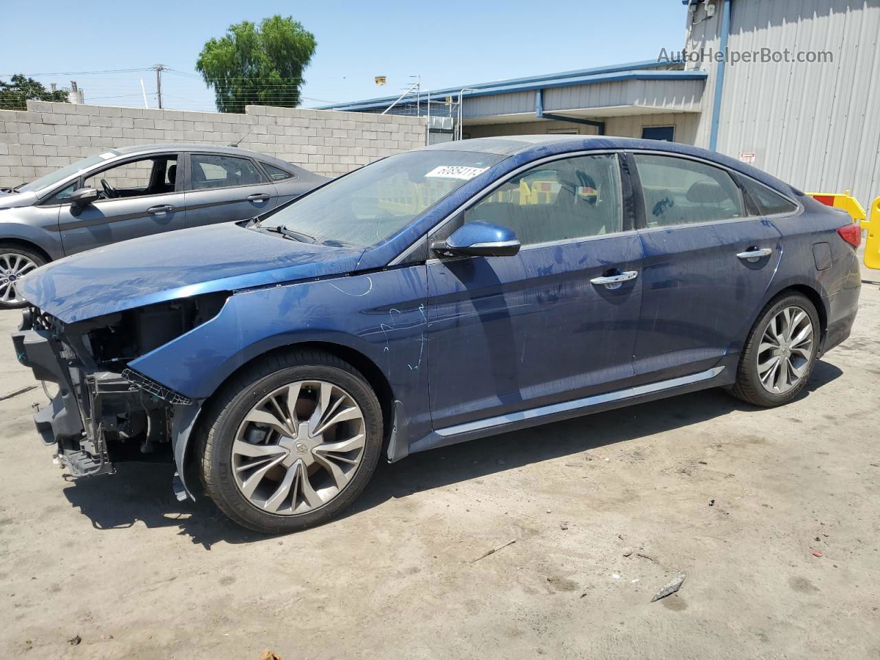 2015 Hyundai Sonata Sport Blue vin: 5NPE34ABXFH143683