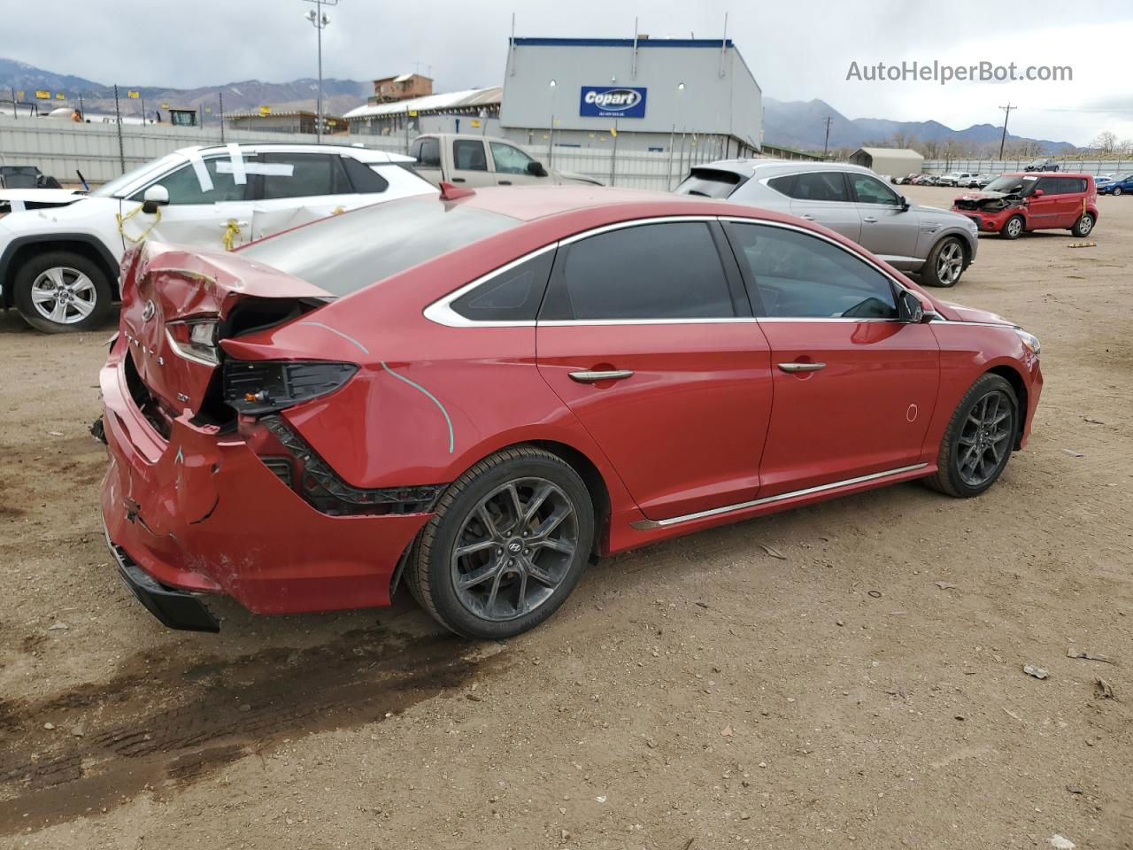 2018 Hyundai Sonata Sport Red vin: 5NPE34ABXJH618998