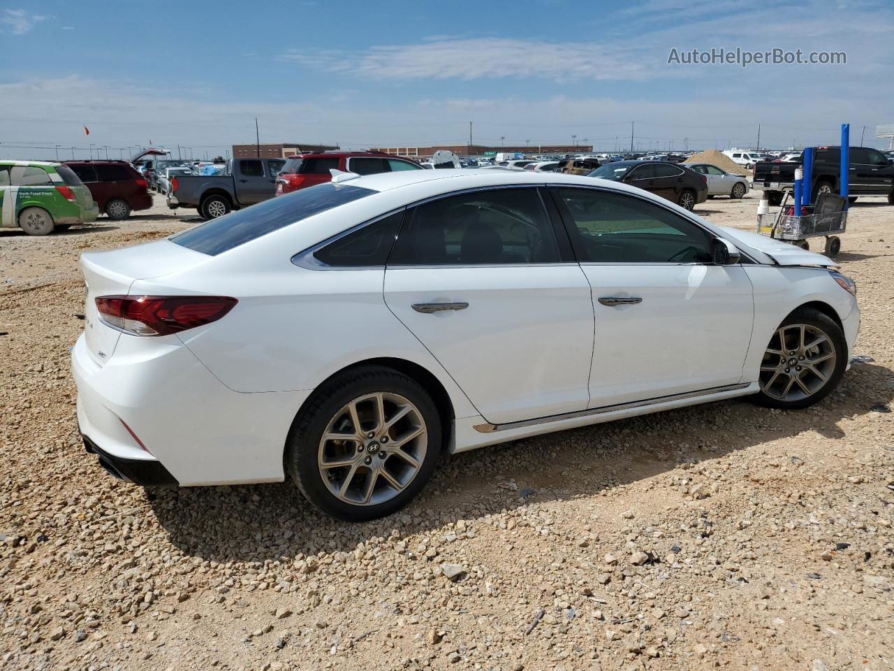 2018 Hyundai Sonata Sport White vin: 5NPE34ABXJH665366