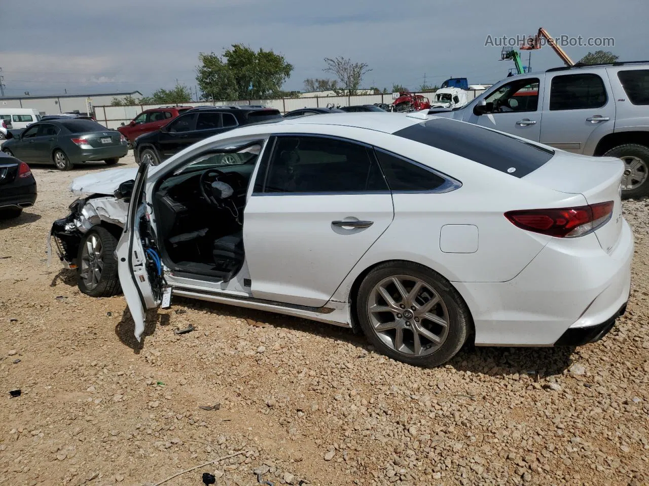 2018 Hyundai Sonata Sport White vin: 5NPE34ABXJH665366