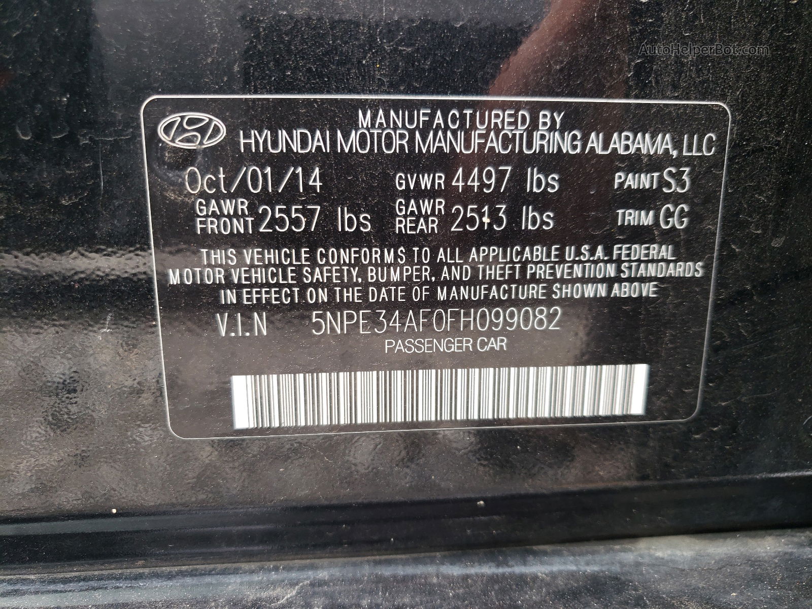 2015 Hyundai Sonata Sport Black vin: 5NPE34AF0FH099082
