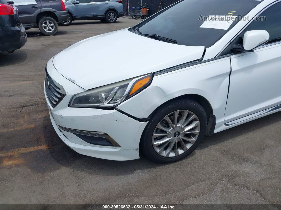 2015 Hyundai Sonata Limited Белый vin: 5NPE34AF0FH179546