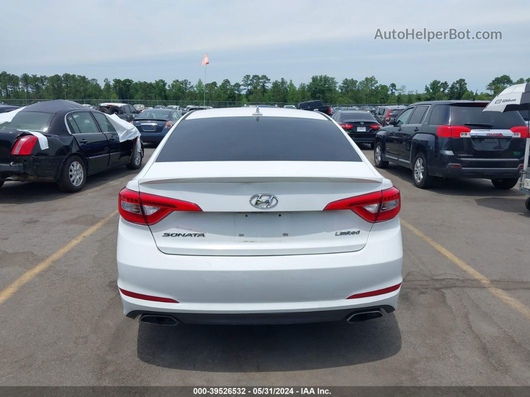 2015 Hyundai Sonata Limited White vin: 5NPE34AF0FH179546