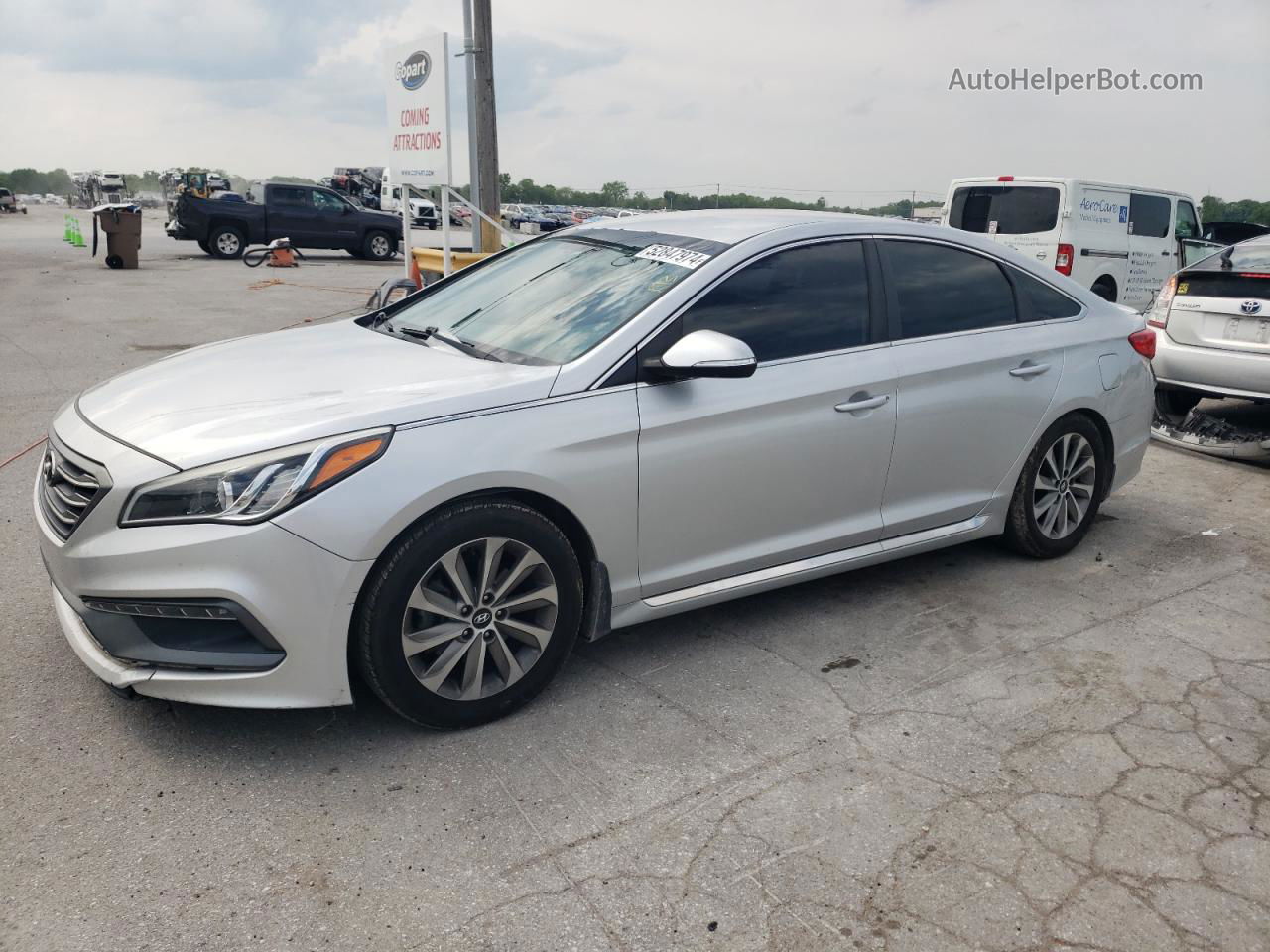 2017 Hyundai Sonata Sport Серебряный vin: 5NPE34AF0HH450737