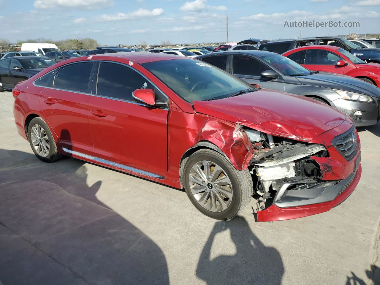 2017 Hyundai Sonata Sport Red vin: 5NPE34AF0HH502366