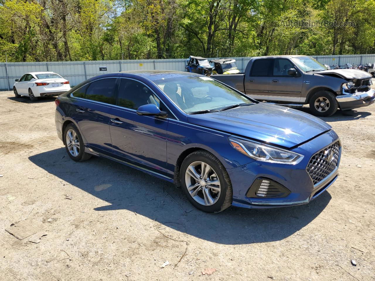 2018 Hyundai Sonata Sport Blue vin: 5NPE34AF0JH643900