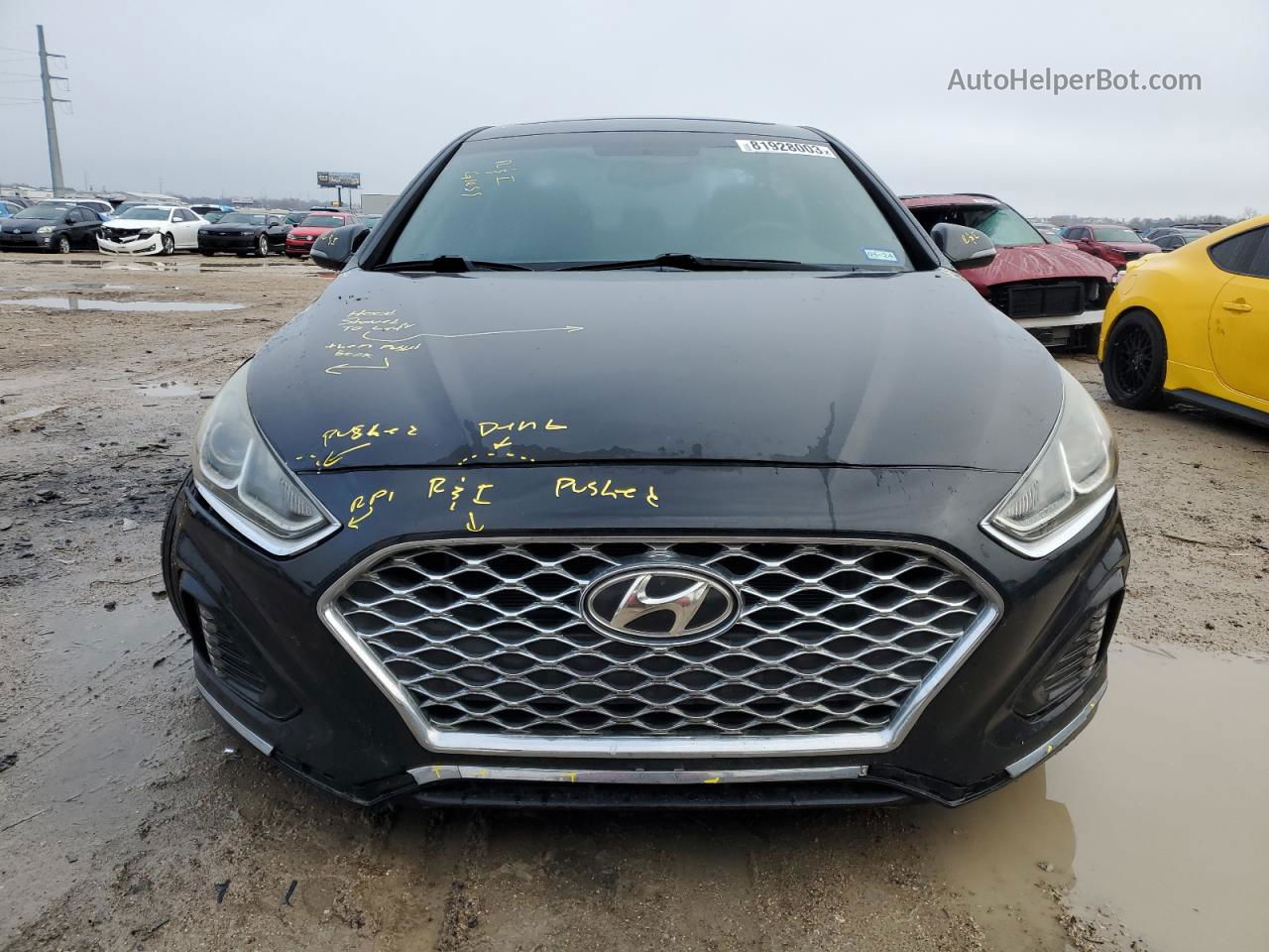 2018 Hyundai Sonata Sport Черный vin: 5NPE34AF0JH644903