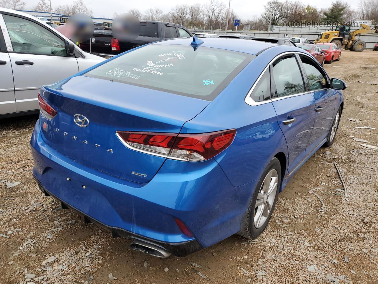 2018 Hyundai Sonata Sport Синий vin: 5NPE34AF0JH718899