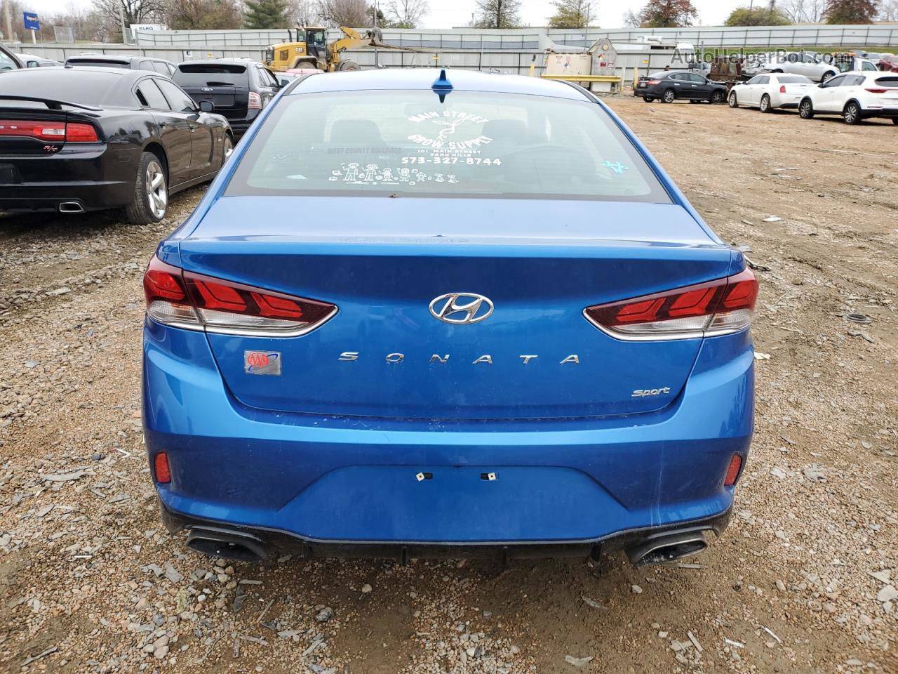 2018 Hyundai Sonata Sport Синий vin: 5NPE34AF0JH718899