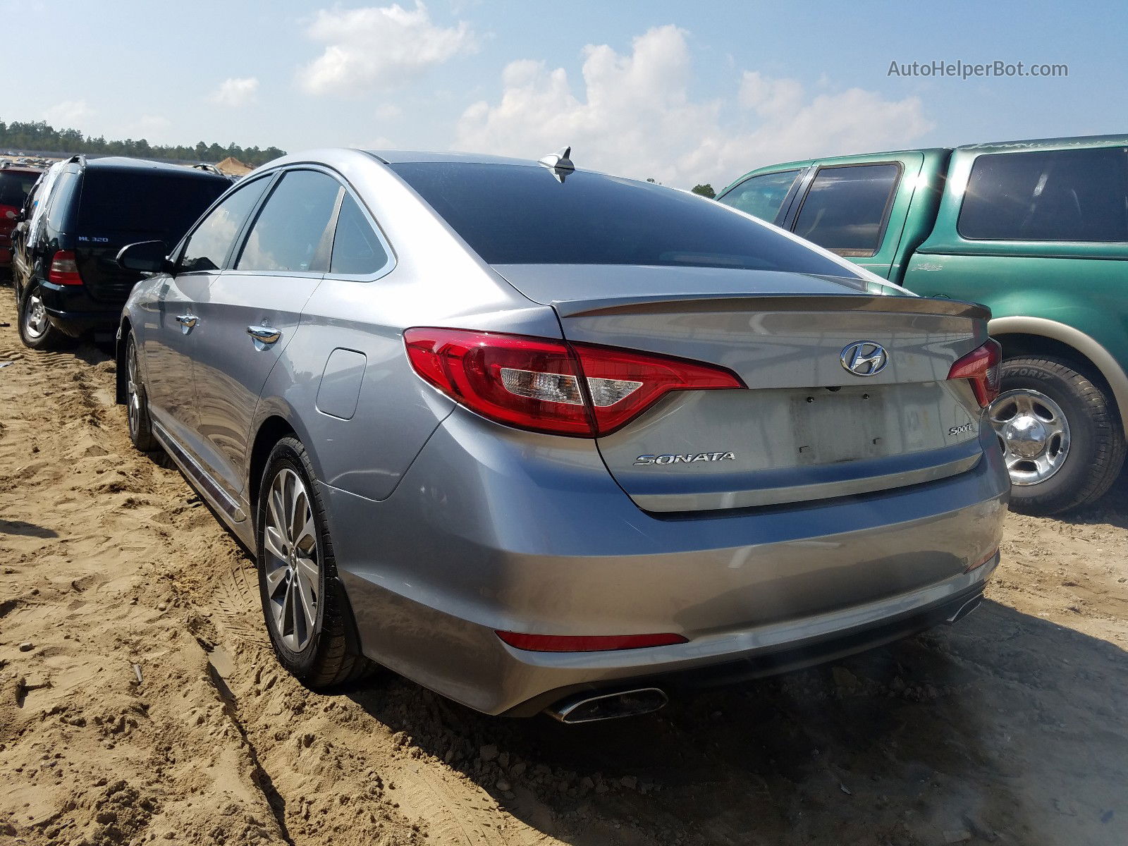 2015 Hyundai Sonata Sport Silver vin: 5NPE34AF1FH177689