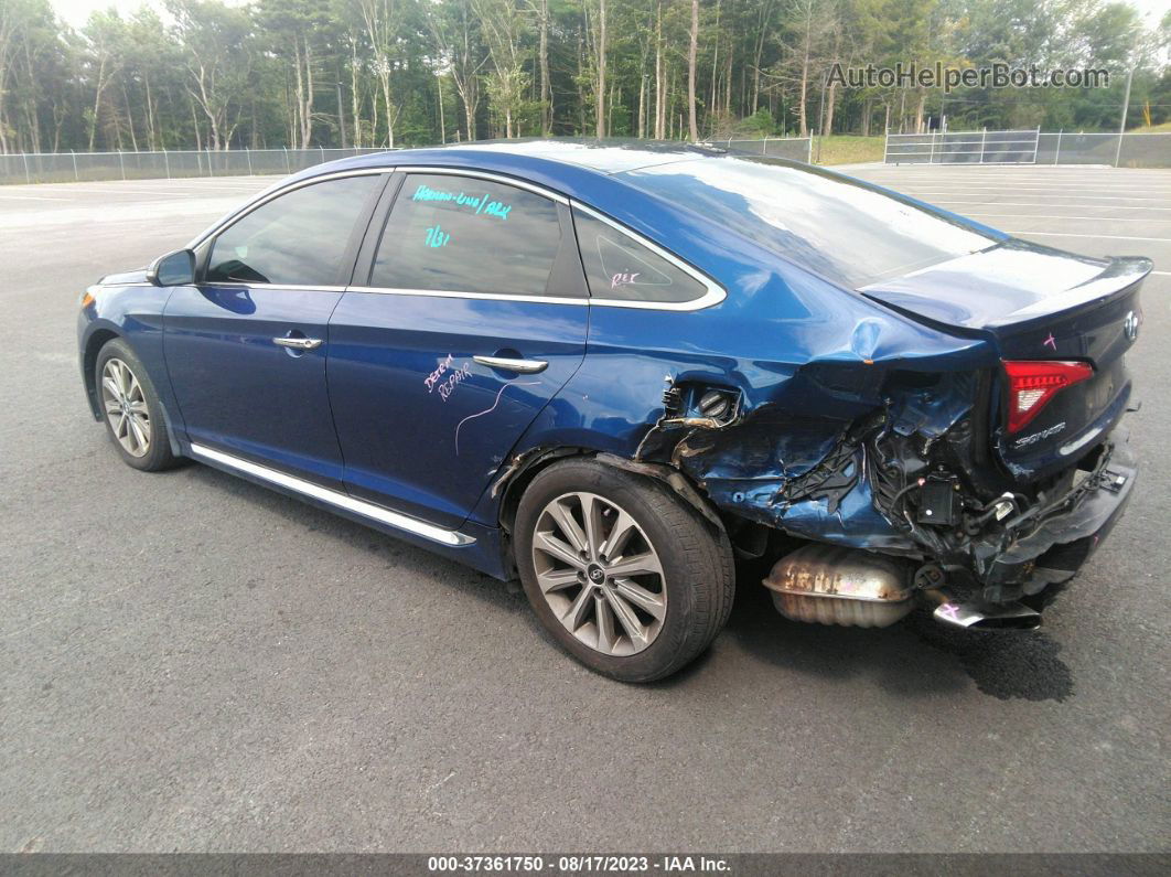 2017 Hyundai Sonata Limited Blue vin: 5NPE34AF1HH467692