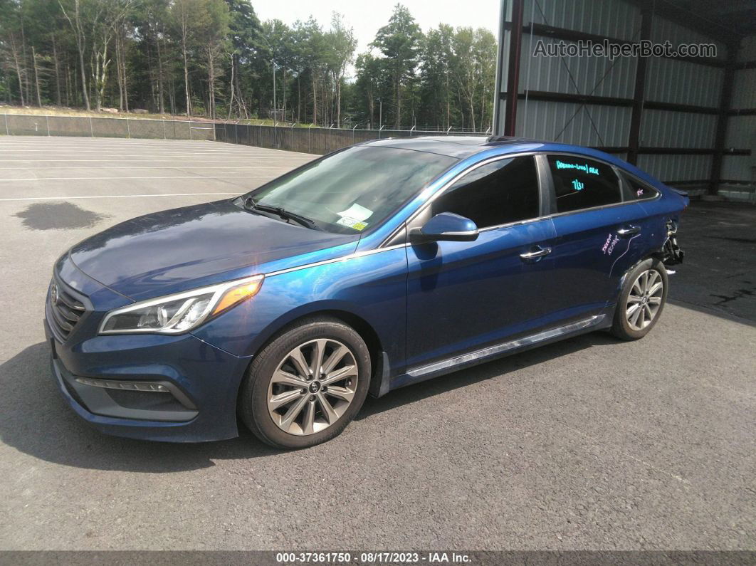 2017 Hyundai Sonata Limited Blue vin: 5NPE34AF1HH467692