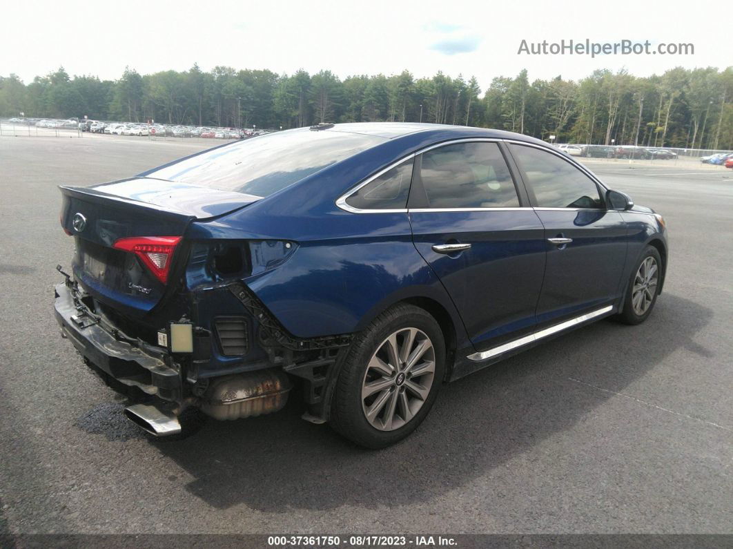 2017 Hyundai Sonata Limited Синий vin: 5NPE34AF1HH467692