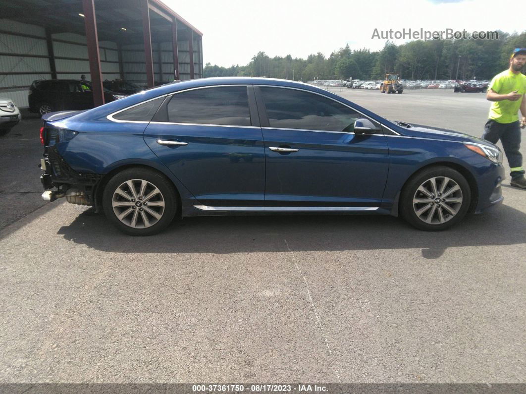 2017 Hyundai Sonata Limited Синий vin: 5NPE34AF1HH467692