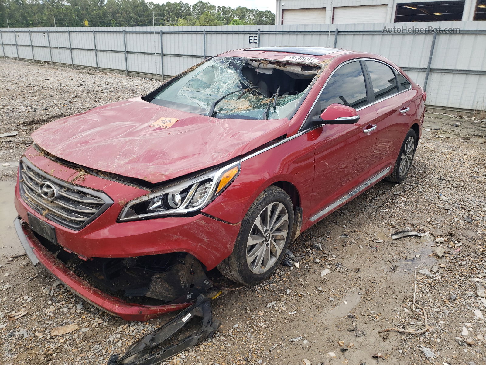 2017 Hyundai Sonata Sport Red vin: 5NPE34AF1HH587377