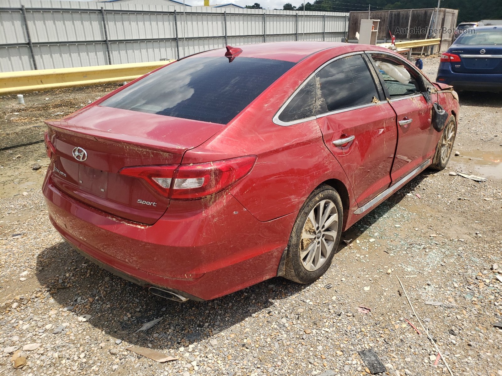 2017 Hyundai Sonata Sport Red vin: 5NPE34AF1HH587377