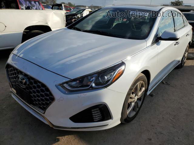 2018 Hyundai Sonata Sport White vin: 5NPE34AF1JH646854