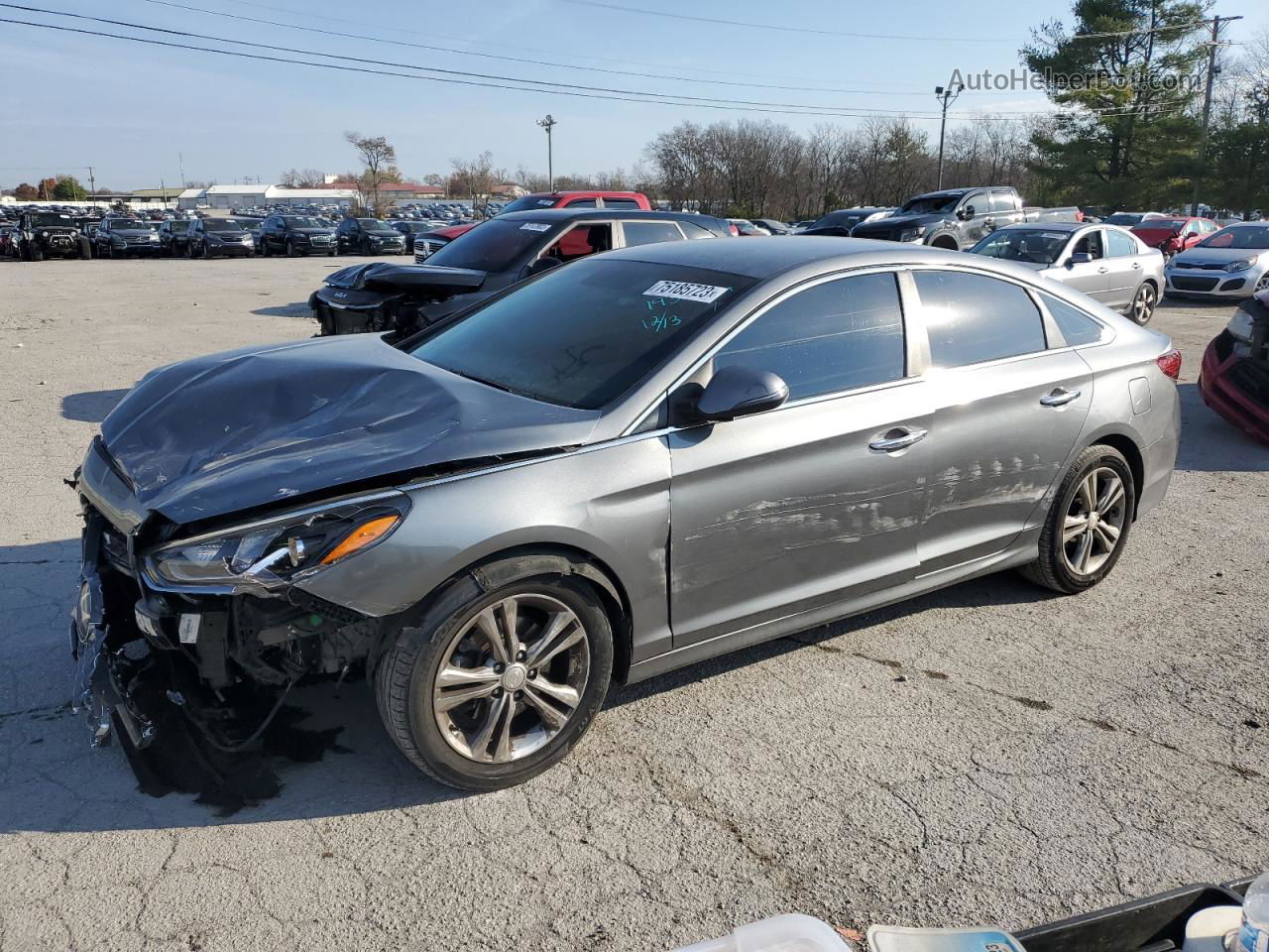 2018 Hyundai Sonata Sport Gray vin: 5NPE34AF1JH721939