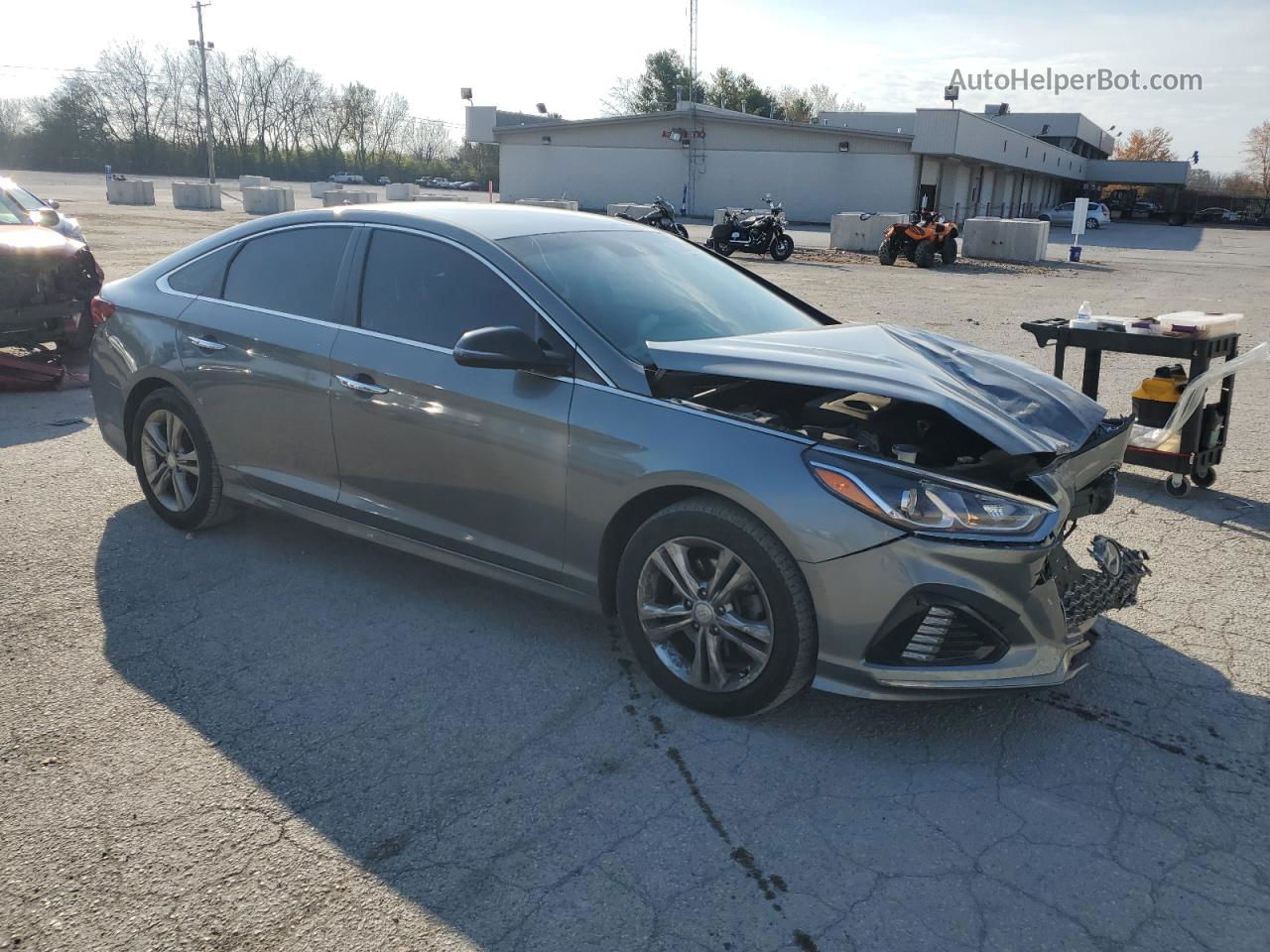 2018 Hyundai Sonata Sport Gray vin: 5NPE34AF1JH721939