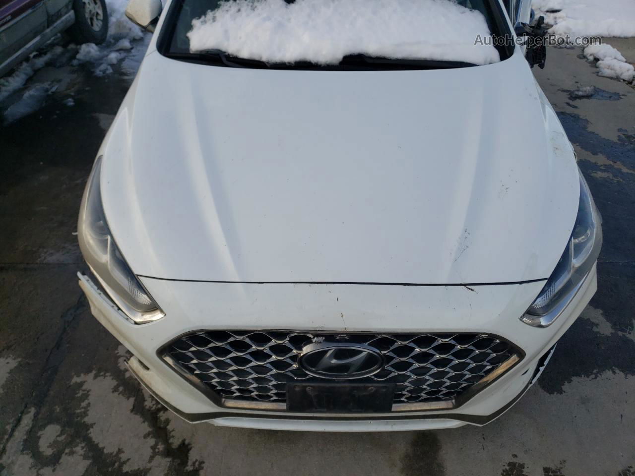 2018 Hyundai Sonata Sport White vin: 5NPE34AF1JH724176