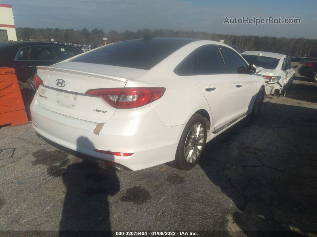 2015 Hyundai Sonata 2.4l Limited Белый vin: 5NPE34AF2FH054080